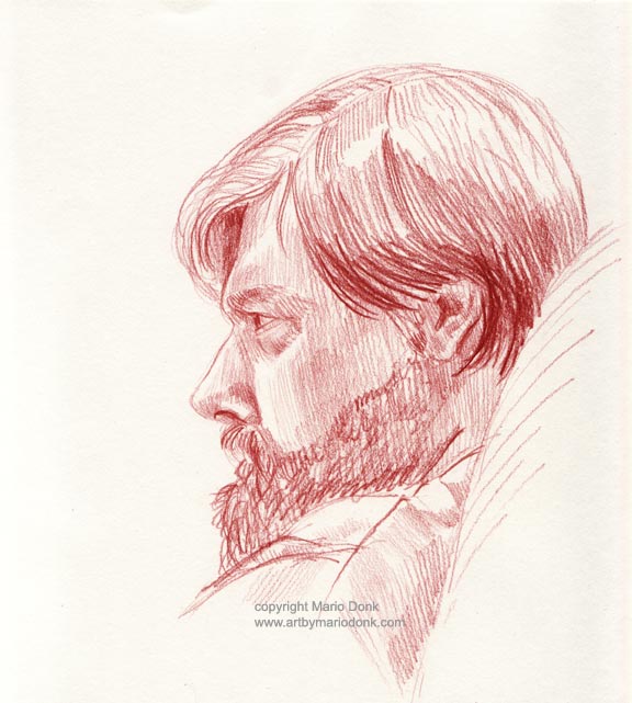 Self portrait by way of 2 mirrors 