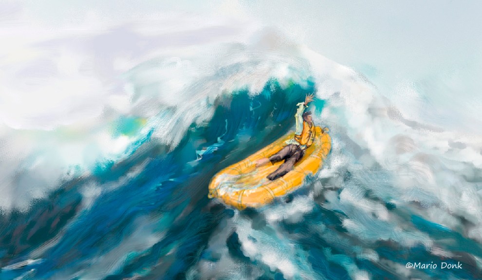 precarious close up raft ©Mario Donk